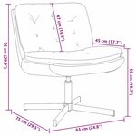 vidaXL Fauteuil relaxant pivotant Gris foncé 63 x 75 x 76 cm Velours