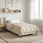 vidaXL Couette d'été 135 x 200 cm Été Crème Respirant