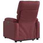 vidaXL Fauteuil inclinable électrique rouge bordeaux similicuir