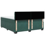 vidaXL Sommier à lattes de lit et matelas Vert foncé 180x200cm Velours