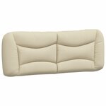vidaXL Cadre de lit avec lumières LED crème 120x200 cm tissu