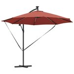 vidaXL Parasol Terre cuite 294 x 294 x 248 cm Polyester et Aluminium