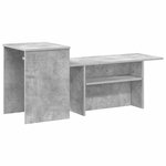 vidaXL Table console Gris béton 91 5 x 35 x 38 5 cm Bois d'ingénierie