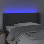 vidaXL Tête de lit à LED Gris foncé 83x16x78/88 cm Tissu