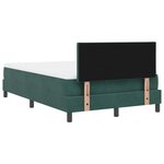 Lit Box Spring vidaXL avec Matelas Vert Foncé Petit Double Velours