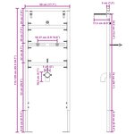 vidaXL Cadre de montage dissimulé pour urinoir 50x115-139 cm Acier