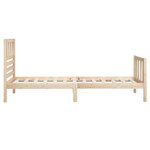 vidaXL Cadre de lit Bois solide 90x200 cm