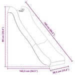 vidaXL Toboggan de jeu bleu 174x38 cm polypropylène