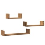 vidaXL Étagères murales 3 Pièces chêne artisanal bois d'ingénierie