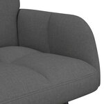 vidaXL Sofa 2 places Gris foncé 115 x 61 x 87 cm Tissu
