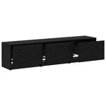 vidaXL Meuble TV Chêne noir 162 5 x 34 x 40 cm Bois d'ingénierie