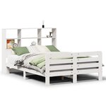 vidaXL Cadre de lit sans matelas blanc 120x190 cm bois de pin massif