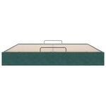 VidaXL Cadre de lit ottoman sans matelas vert foncé 160x200 cm velours