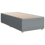 vidaXL Sommier à lattes de lit avec matelas gris clair 80x200 cm tissu