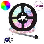 vidaXL Bande LED 12 Pièces Noir et Transparent 900 mm Cuivre et plastique