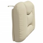 vidaXL Coussin de tête de lit crème 90 cm tissu