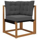 vidaXL Coussin de canapé d'extérieur 3 Pièces Anthracite Polyester