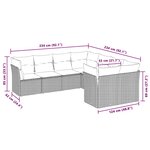 vidaXL Salon de jardin 8 Pièces avec coussins gris clair résine tressée