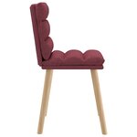 vidaXL Chaises à manger lot de 6 rouge bordeaux tissu