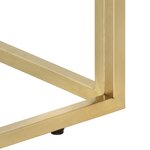 vidaXL Table console doré acier inoxydable et bois de mélèze massif