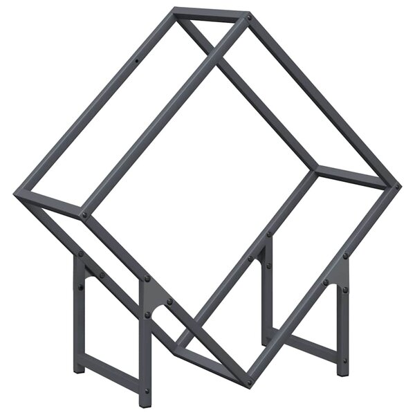 vidaXL Portant de bois chauffage anthracite 60x25x60 cm