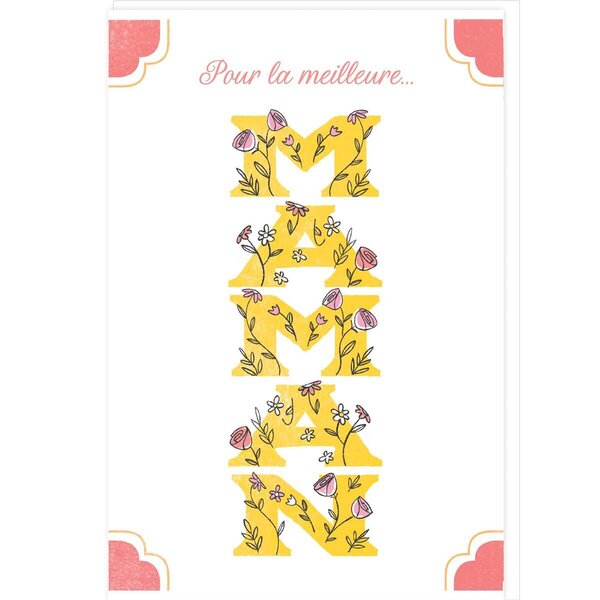 Carte Fête Des Mères "pour La Meilleure Maman" - Draeger paris