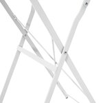 vidaXL Table de bistro pliable Blanc Ø50x71 cm en acier thermolaqué