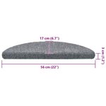 vidaXL Tapis autoadhésifs de marches 10 Pièces Gris clair 56x17x3 cm