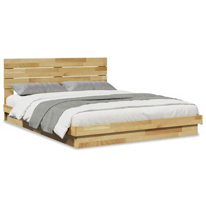 vidaXL Cadre de lit avec tête de lit sans matelas 150 x 200 cm