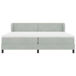 vidaXL Lit à ressorts avec matelas Gris clair 200 x 200 cm Velours