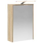vidaXL Armoire Miroir de Salle de Bain Chêne Sonoma 43 x 16 x 62.5 cm