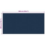 vidaXL Film solaire de piscine flottant PE 600x300 cm Noir et bleu