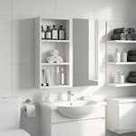vidaXL Armoire murale de salle de bain Blanc 30 x 10 x 60 5 cm