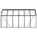 vidaXL Serre avec cadre de base Anthracite Aluminium 7 03 m²