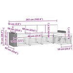 vidaXL Ensemble de canapés d'extérieur 5 pc Naturel et gris clair