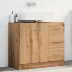 vidaXL Armoire d'évier chêne artisanal 63x30x54 cm bois d'ingénierie