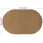 vidaXL Tapis de surface Naturel 205 x 305 cm Jute