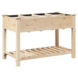 Jardinier vidaXL avec grilles 115x59x76 cm en bois massif de sapin