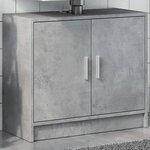 vidaXL Armoire d'évier gris béton 63x29x55 cm bois d'ingénierie