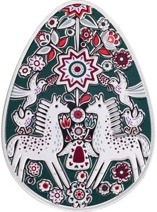 Monnaie ZORETSVIT Ukrainian Pysanka 1 Oz Argent 5 Cedis Ghana 2026