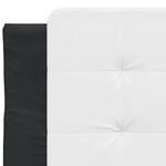 vidaXL Cadre de lit sans matelas noir et blanc 100x200 cm similicuir