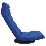 vidaXL Chaise de sol pivotante Bleu Tissu