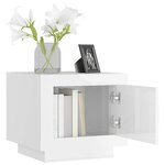 vidaXL Table basse blanc brillant 51x50x45 cm bois d'ingénierie