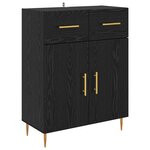 vidaXL Haut Armoire Chêne noir 69 5 x 34 x 180 cm Bois d'ingénierie