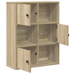 vidaXL Bibliothèque chêne sonoma 60x24x76 5 cm bois d'ingénierie