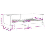vidaXL Lit de repos sans matelas noir 100x200 cm tissu