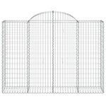 vidaXL Paniers à gabions arqués 14 Pièces 200x50x140/160 cm Fer galvanisé