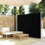 vidaXL Auvent latéral de patio 160x300 cm Noir