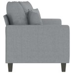 vidaXL Canapé à 2 places Gris clair 140 cm Tissu