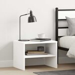 vidaXL Tables de chevet 2 Pièces Blanc 40x30x30 cm Bois d'ingénierie